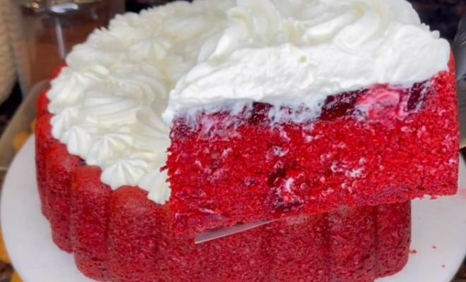 Тарт пирог Красный Бархат с вишней и творожным кремом рецепт