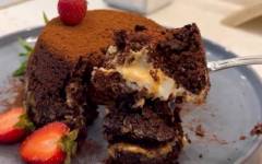 Постный шоколадный кекс с овсянкой