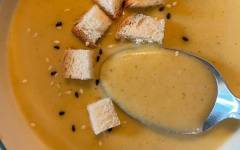 Сырный суп пюре с кабачками
