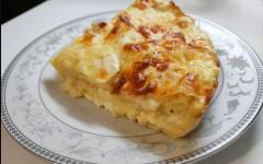 Ленивая Ачма из лаваша с сыром и творогом в духовке