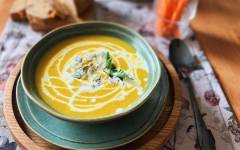 Тыквенный суп пюре классический на сливках с картошкой и морковкой