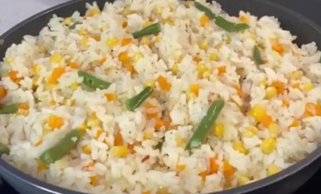 Рис с овощами на сковороде рецепт