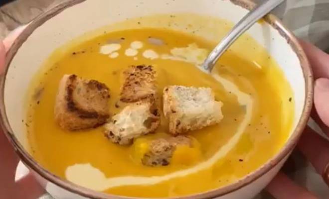 Крем суп из тыквы со сливками рецепт