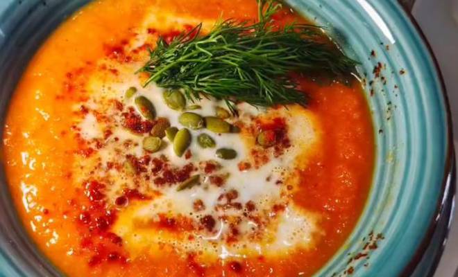 Крем суп из запеченных овощей в духовке помидоров, моркови и лука рецепт