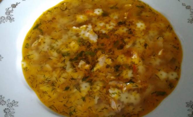 Куриный суп с макаронами со звёздочками рецепт