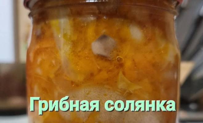 Грибная солянка на зиму с капустой, грибами и томатным соусом рецепт