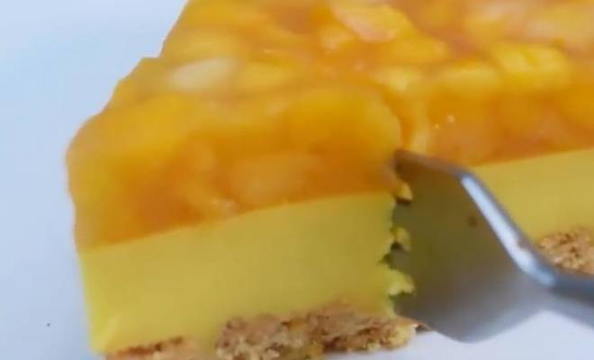 Пирог тарт с персиками и манго рецепт