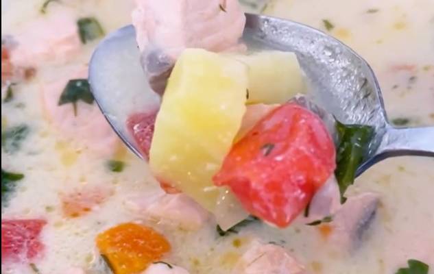 Рыбный суп из красной рыбы со сливками рецепт