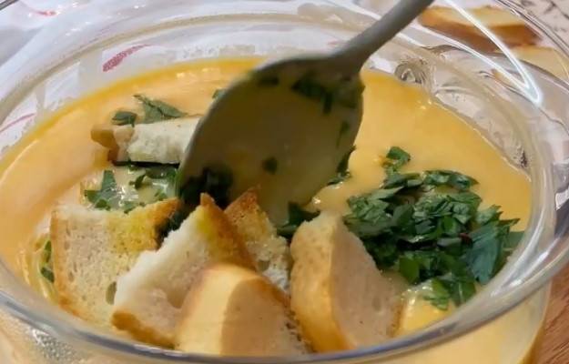 Суп сырный из плавленного сыра рецепт