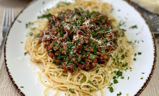 Спагетти болоньезе с фаршем рецепт