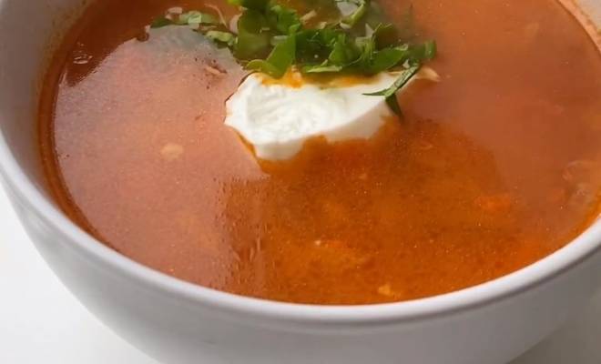 Суп с томатной пастой и курицей рецепт