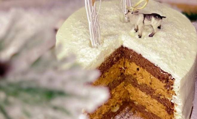 Торт бисквитный с орехами и вареной сгущенкой рецепт
