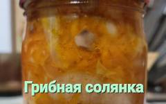 Грибная солянка на зиму с капустой, грибами и томатным соусом