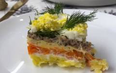 Мимоза салат классический рецепт с консервой сардина