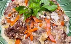 Запеченные Индюшачьи шеи с овощами в духовке