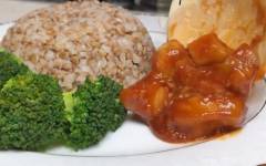 Курица в кисло-сладком соусе по китайски с томатной пастой и соевым соусом