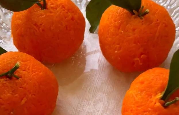 Мандаринка - салат морковь, сыр и куриное филе рецепт