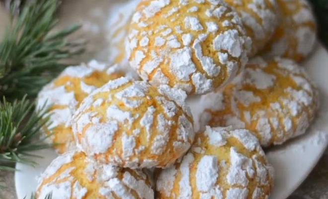 Апельсиновое печенье с трещинками рецепт