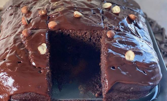 Пирог шоколадный с какао и с орехами в духовке рецепт