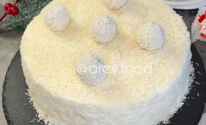 Торт Рафаэлло с кокосовой стружкой рецепт