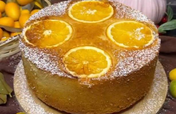 Апельсиновый пирог на йогурте в духовке рецепт