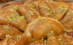 Сирийские блинчики фаршированные грецкими орехами