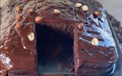 Пирог шоколадный с какао и с орехами в духовке