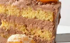 Мандариновый торт с сырным кремом