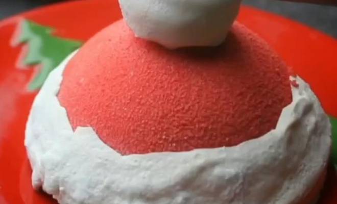 Пирожные "Шапка Деда мороза" на Новый Год рецепт