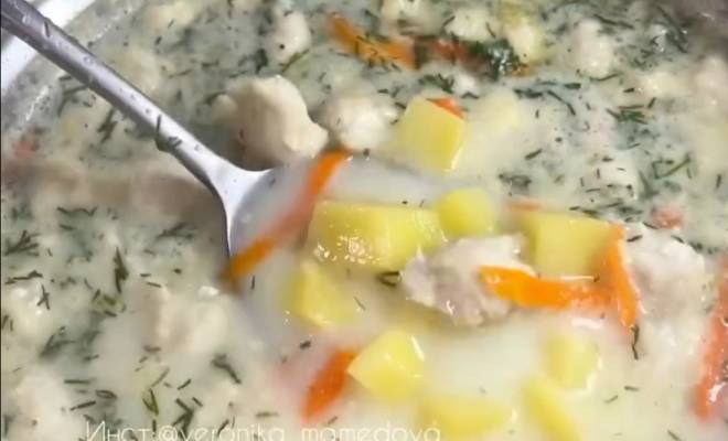 Сырный суп с фрикадельками и плавленным сыром рецепт