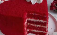 Торт «Красный бархат» в форме сердца