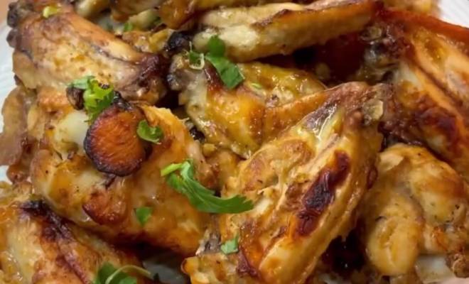 Куриные крылья в медово соевом соусе в духовке рецепт