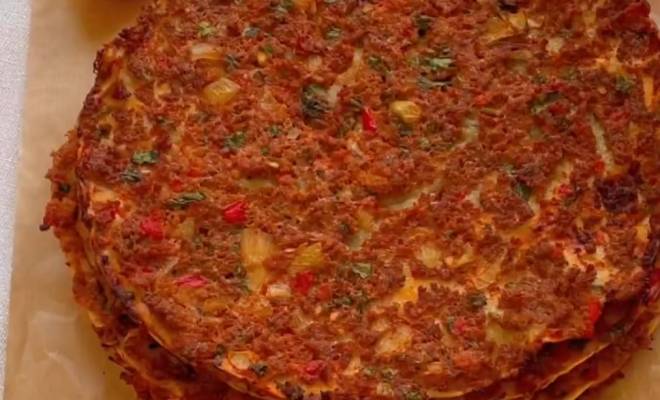 Ламаджо армянская пицца, тонкая лепешка с мясным фаршем рецепт