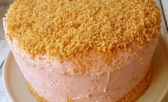 Бисквитный торт с малиной рецепт