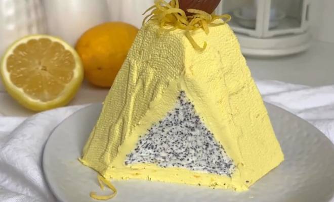 Лимонно-маковая творожная паска рецепт
