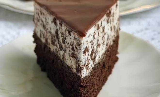 Шоколадный торт с бисквитной крошкой рецепт