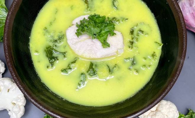 Суп-пюре из цветной капусты и листовой капусты кейл рецепт