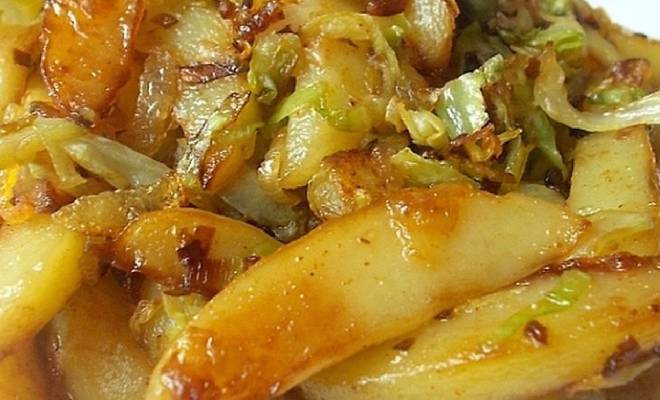 Жареная картошка с капустой рецепт