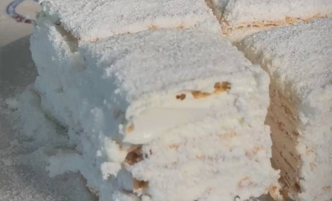 Вафельный Торт Рафаэлло с кокосом рецепт