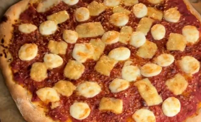 Пицца рецепт в домашних условиях с колбасой и сыром