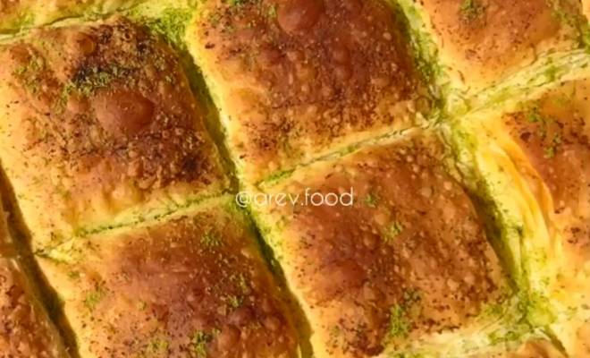 Греческий пирог бугаца из тесто фило и с заварным кремом рецепт