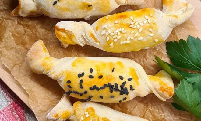 Хачапури из слоеного теста с сыром: рецепт с видео и фото в духовке | Меню недели