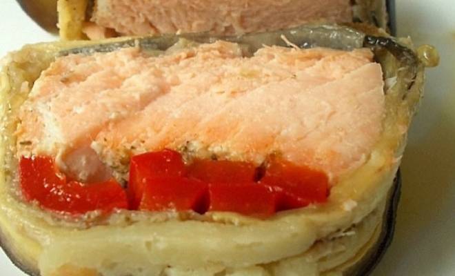 Красная рыба с баклажанами в духовке рецепт