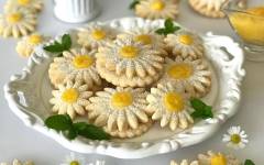 Ромашки печенье с лимонным курдом