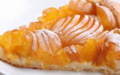 Творожный пирог галета с абрикосами