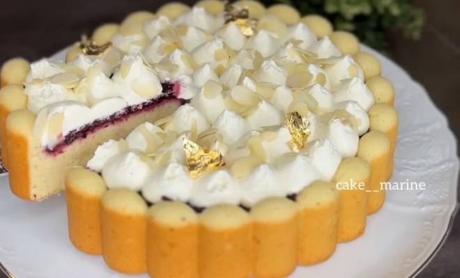 Видео Лимонно миндальный тарт с голубикой рецепт