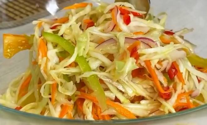 Хрустящий овощной салат «Капуста по-казачьи» рецепт