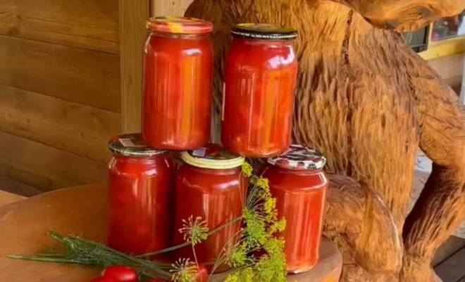 Помидоры с томатным соком на зиму в домашних условиях рецепт