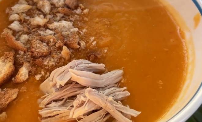 Овощной суп-пюре с курицей рецепт
