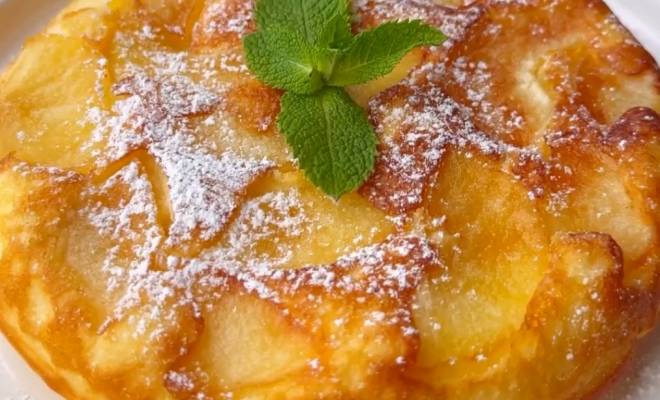 Самый вкусный яблочный пирог шарлотка на сковороде рецепт